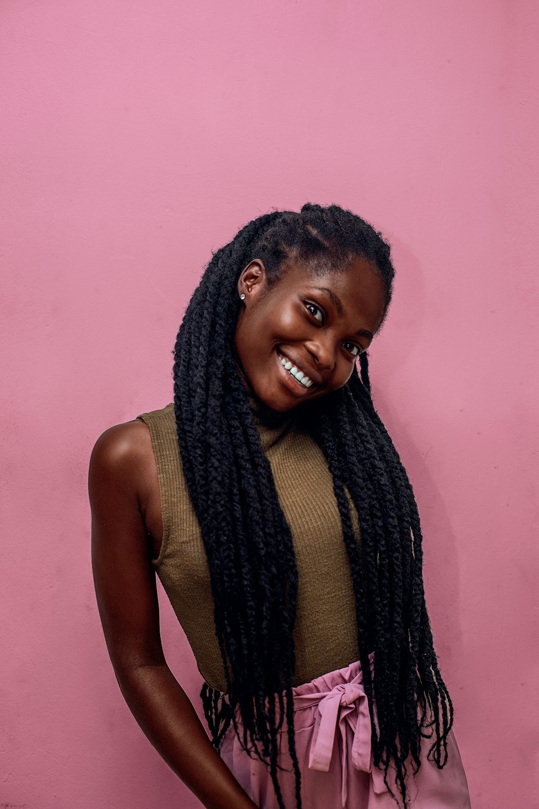 Studio portrait of a Black woman professional smiling